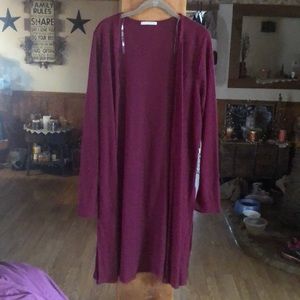 Burgundy Cardigan